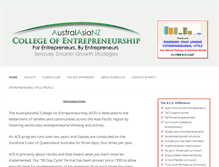 Tablet Screenshot of collegeforentrepreneurship.com